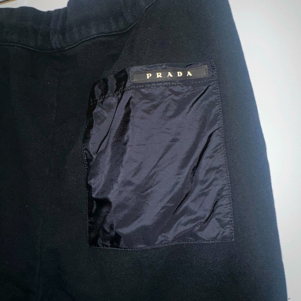 Prada Black Sweats with Pocket Detail size small
